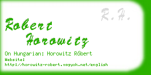 robert horowitz business card