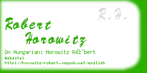 robert horowitz business card